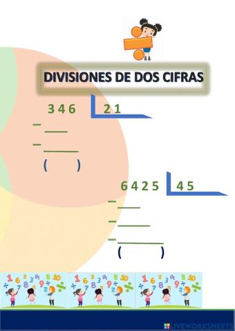 Divisiones con dos cifras en el divisor