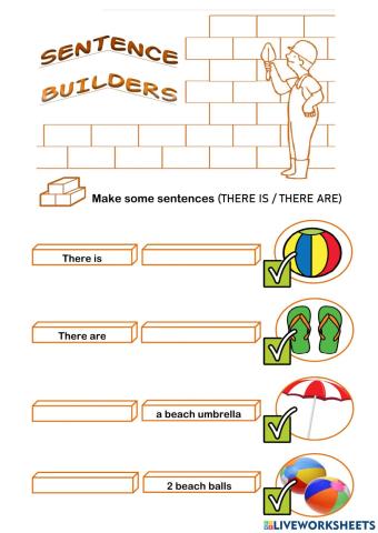 There is - There are (Sentence Builders)