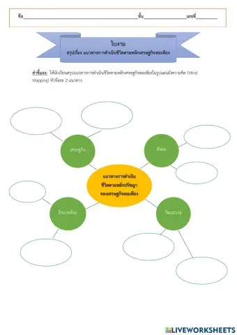 ใบงาน 4 มิติ เศรษฐกิจพอเพียง