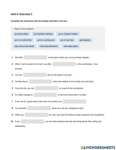 Mindset Foundation - Grammar & Vocabulary Skills Modules - Unit 4 Ex3