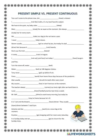 Present Simple vs. Present Continuous