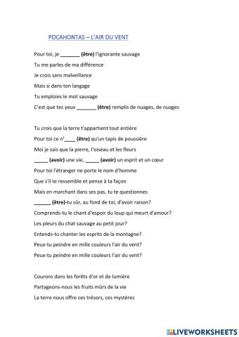 Pocahontas - l'air du vent