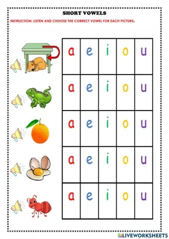 Short vowels