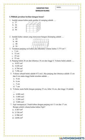Bangun ruang kubus dan balok