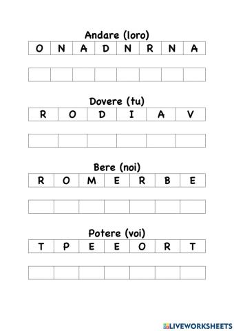 Riordina i futuri irregolari