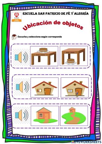 Ubicación de objetos