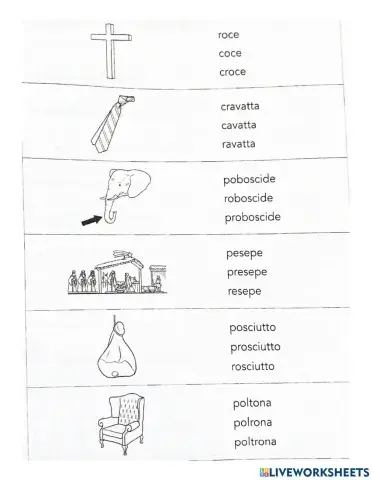 Scegli la parola corretta