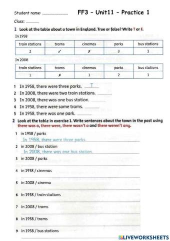 FF3 - Unit 11 - Practice 1