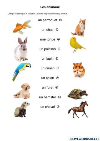 Les animaux