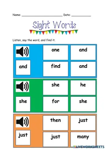 Sight Words 3
