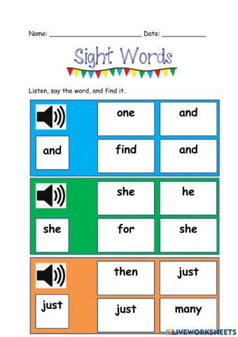 Sight Words 3