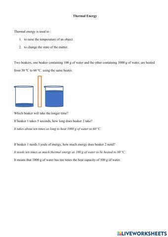 Thermal energy 1