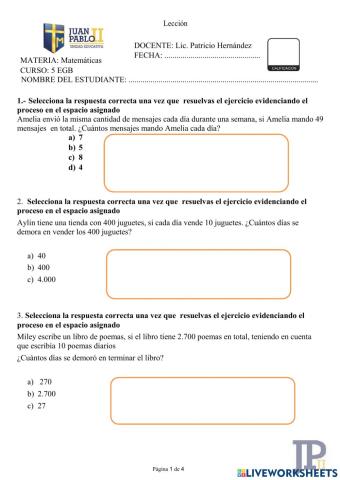 Matemáticas  10.01.2020