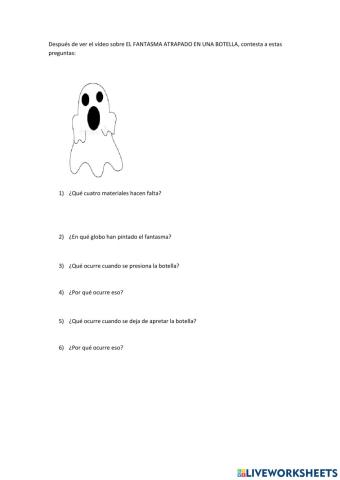 El fantasma atrapado en una botella
