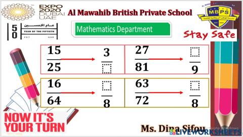 Equivalent fractions