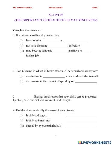 Health and Human Resources