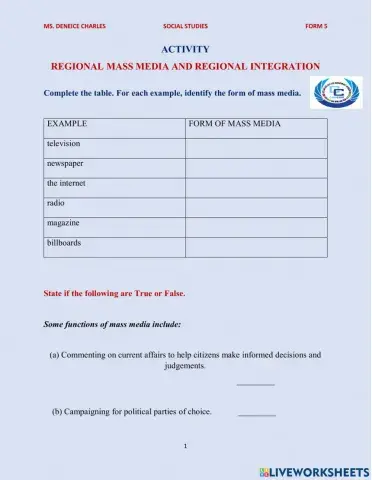 Regional Mass Media and Regional Integration