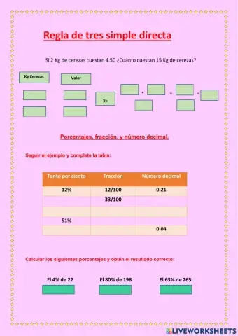 Regla de tres simple,porcentajes,tipos de decimales,numeros opuestos y enteros