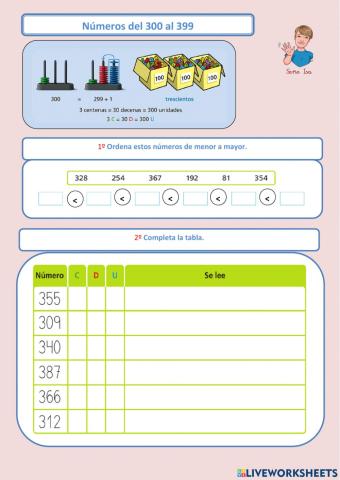 Números del 300 al 399