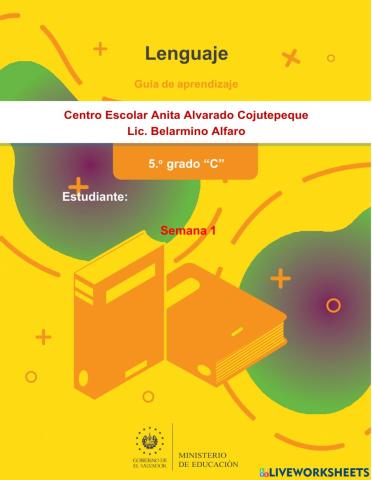 SEMANA 1 LENGUAJE. QUINTO GRADO