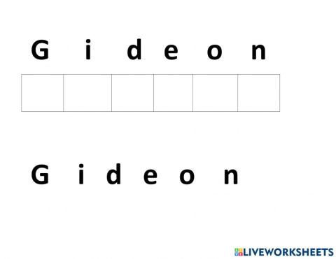 Gideon letter matching
