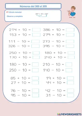 Números del 300 al 399