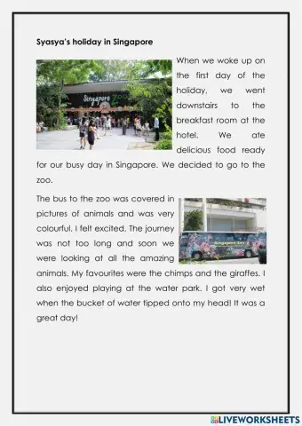 Syasya's holiday in Singapore