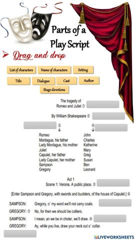 Parts of a play script