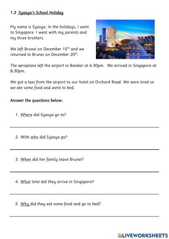 Syasyas School Holiday