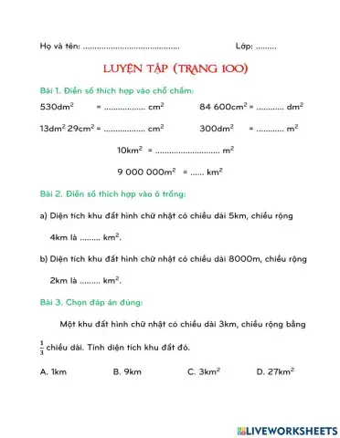 Luyện tập (trang 100)