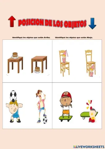 Posición de los objetos 