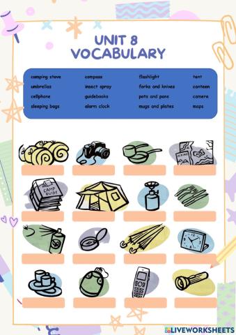 Camping Vocabulary