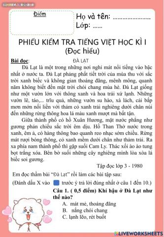 Tiếng Việt HK1 - ĐỀ 2