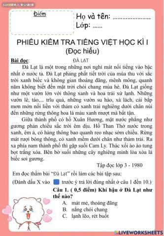 Tiếng Việt HK1 - ĐỀ 2