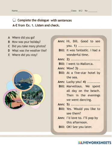 Complete the dialogue