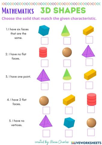 Geometry-3D Shapes Attritubes