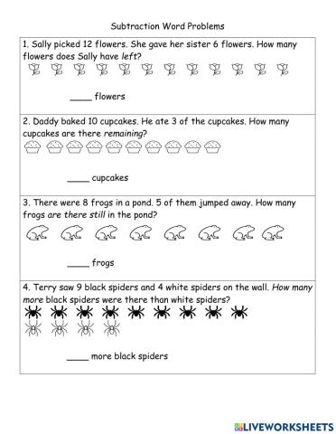 Subtraction Word Problems