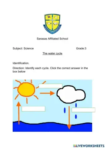 Unit 6 The water cycle worksheet 2