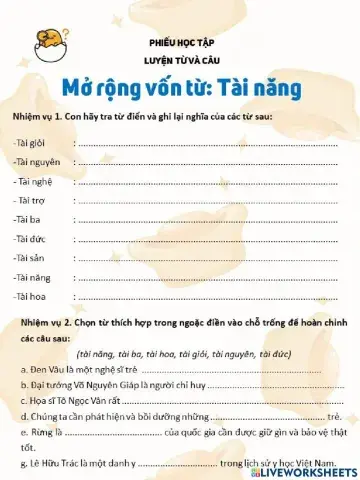 PBT TV4 - Mo rong von tu: Tai nang