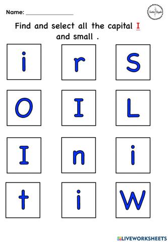 Find the letter Ii