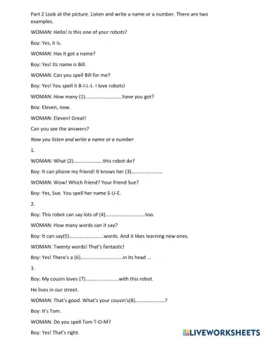 Listening part 2-starters 2