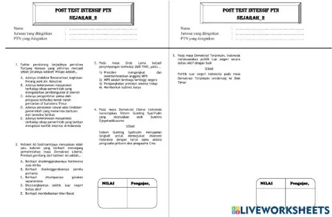 Post test Sejarah Intensif 2