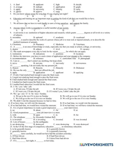 First term trial test