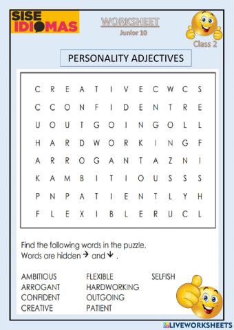 Personality Adjectives