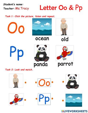 Lesson 4- letter O&P