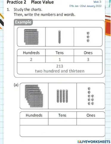 YR2 Place Value wb p7,8