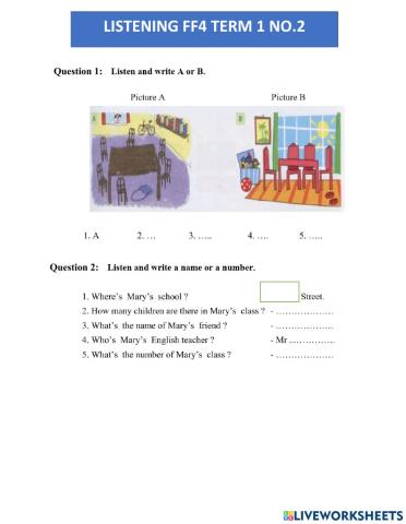 Listening ff4 TERM 1 no 2