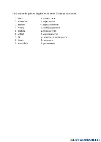 Vocabulary 10th grade