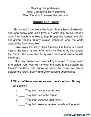 Comparing Story Elements