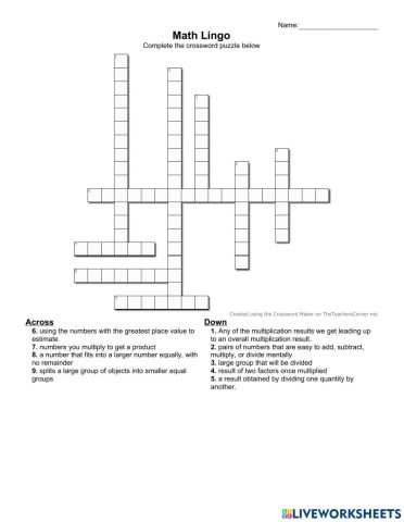 Math Lingo